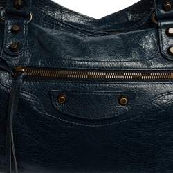 Pre Owned Balenciaga Blue Leather Classic City RH Tote