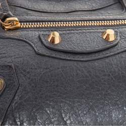 Pre Owned Balenciaga Grey Leather RGH Mini Classic City Bag