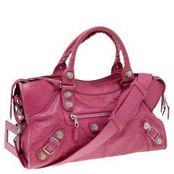 Pre Owned Balenciaga Cyclamen Leather GSH Part Time Tote
