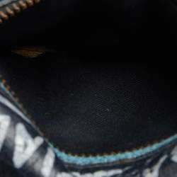 Pre Owned Balenciaga Multicolor Graffiti  Print Leather Classic Money RH Continental Wallet