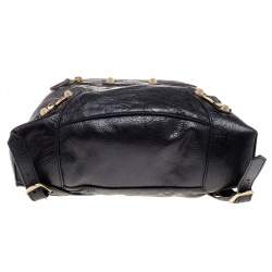 Pre Owned Balenciaga Black Leather Baby Diam Classic Traveller S Backpack