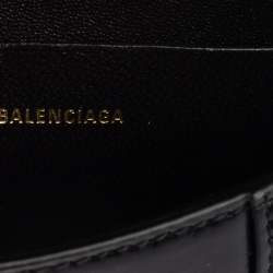 مملوكة مسبقًا Balenciaga Black Leather Nano Hourglass Top Handle Bag