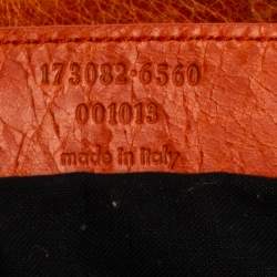 Pre Owned Balenciaga Tangerine Leather GSH Part Time Tote