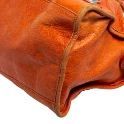 Pre Owned Balenciaga Tangerine Leather GSH Part Time Tote