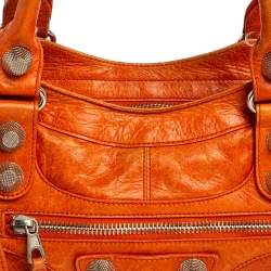 Pre Owned Balenciaga Tangerine Leather GSH Part Time Tote
