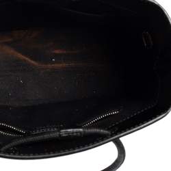 Pre Owned حقيبة يد توتس بالنسياغا XXS  نورث ساوث شوبر جلد أسود لامع