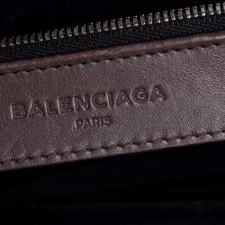 Pre Owned حقيبة بالنسياغا لو دي كارتابل جلد بني بيد علوية