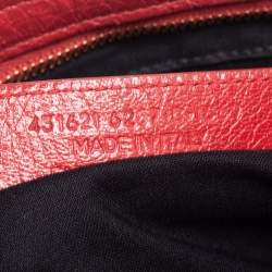 Pre Owned Balenciaga Red Leather Small Classic City Bag