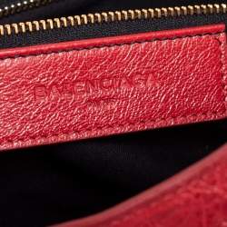 Pre Owned Balenciaga Red Leather Small Classic City Bag