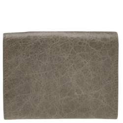 Pre Owned Balenciaga Grey Leather Card Case