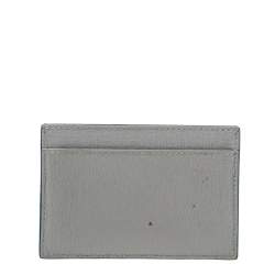 Pre Owned حافظة بطاقات بالنسياغا جلد رصاصي/أزرق