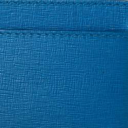 Pre Owned حافظة بطاقات بالنسياغا جلد رصاصي/أزرق