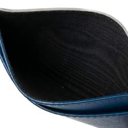 Pre Owned حافظة بطاقات بالنسياغا جلد رصاصي/أزرق