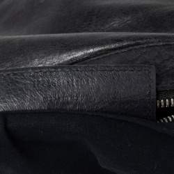 مملوكة مسبقًا Balenciaga Black Leather GSH Flat Wristlet Clutch