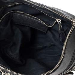مملوكة مسبقًا Balenciaga Black Leather GSH Flat Wristlet Clutch