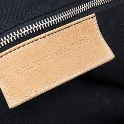 Balenciaga Sand Beige Leather Linea Metallica Bag