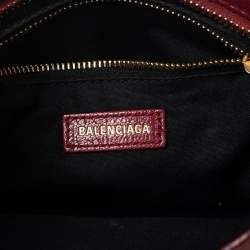 Pre Owned Balenciaga Cassis Leather Mini Classic City Bag