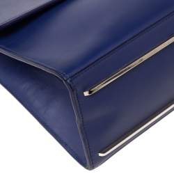 مملوكة مسبقًا حقيبة بالنسياغا "لو ديكس كارتابل" جلد أزرق بيد علوية