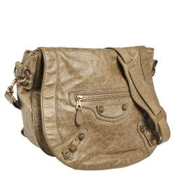 Balenciaga Dolma Leather RGH Folk Messenger Bag