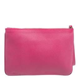Pre Owned Balenciaga Pink Leather Cash Pouch