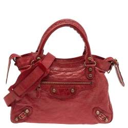 Balenciaga suede store bag red