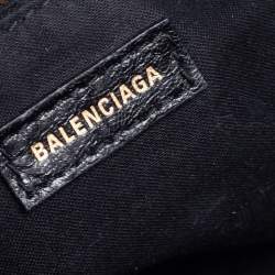 Pre Owned Balenciaga Black/Yellow Graffiti Leather Small Classic City Bag