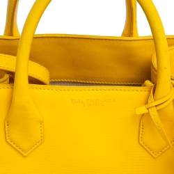 Pre Owned حقيبة يد بالنسياغا أول أفترنون جلد أصفر بقفل