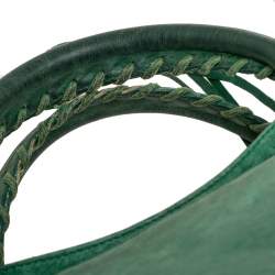 Pre Owned حقيبة يد توتس بالنسياغا RH سيتي جلد أخضر