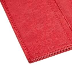 Pre Owned Balenciaga Red Leather City Bifold Wallet