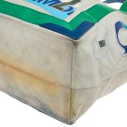 Pre Owned حقيبة يد شوبر بالنسياغا الفابيت حافة جلد وسويدي متعدد الألوان 