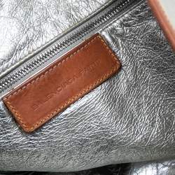 Pre Owned حقيبة يد شوبر بالنسياغا الفابيت حافة جلد وسويدي متعدد الألوان 