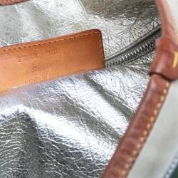 Pre Owned حقيبة يد شوبر بالنسياغا الفابيت حافة جلد وسويدي متعدد الألوان 