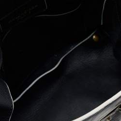 Pre Owned حقيبة يد بالنسياغا ماغنت بابييه A4 أبيض/ أسود