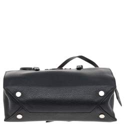 Pre Owned حقيبة يد توتس بالنسياغا سيتي بلات بورتوفوليو جلد مُحبب أسود صغيرة 