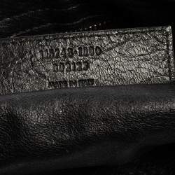 Pre Owned Balenciaga Black Perforated Leather GH City Tote