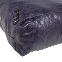 Pre Owned Balenciaga Jacinthe Lambskin Leather Giant 12 Day Bag