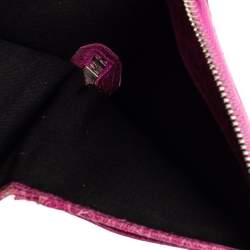 Pre Owned Balenciaga Pink Leather City Compact Wallet