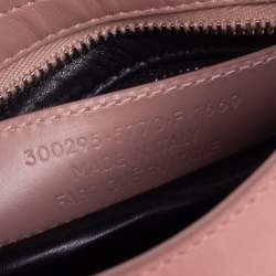 Pre Owned Balenciaga Light Pink Python And Leather Mini Classic City Bag