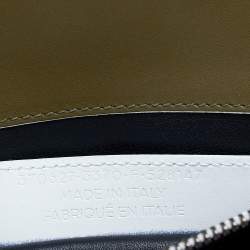 مملوكة مسبقًا حقيبة بيد علوية بالنسياغا لو ديكسكارتابل جلد ثعبان وجلد أبيض/أخضر 