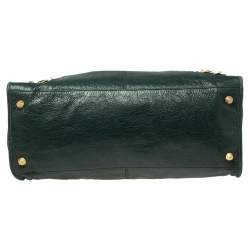 مملوكة مسبقًا Balenciaga Dark Green Lambskin Leather Giant 21 Work Bag