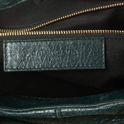 مملوكة مسبقًا Balenciaga Dark Green Lambskin Leather Giant 21 Work Bag