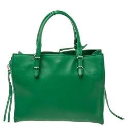 Pre Owned حقيبة يد بالنسياغا ميني بابيه أيه4 جلد أخضر