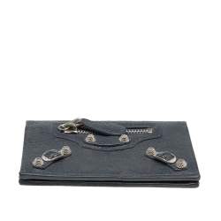 Pre Owned Balenciaga Anthracite Leather City Bifold Wallet