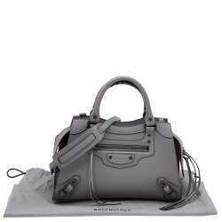 Pre Owned Balenciaga Grey Leather Small Neo Classic Tote