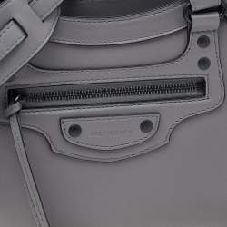 Pre Owned Balenciaga Grey Leather Small Neo Classic Tote