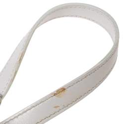 Pre Owned حقيبة ساتشل بالنسياغا فيل شعار ماركة جلد أبيض إكس إكس سمول