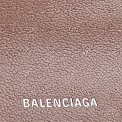 مملوكة مسبقًا Balenciaga Beige Croc Embossed Leather Mini BB Trifold Wallet
