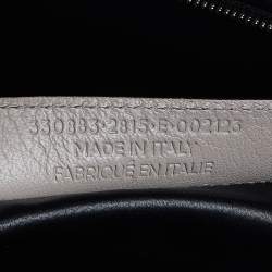 Pre Owned Balenciaga Grey Leather and Ostrich Le Dix Cartable Top Handle Bag