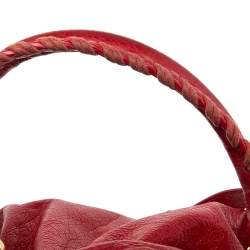 Pre Owned Balenciaga Red Leather GRH Classic City Tote