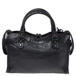 Pre Owned  Balenciaga Black Leather Mini Classic City Bag